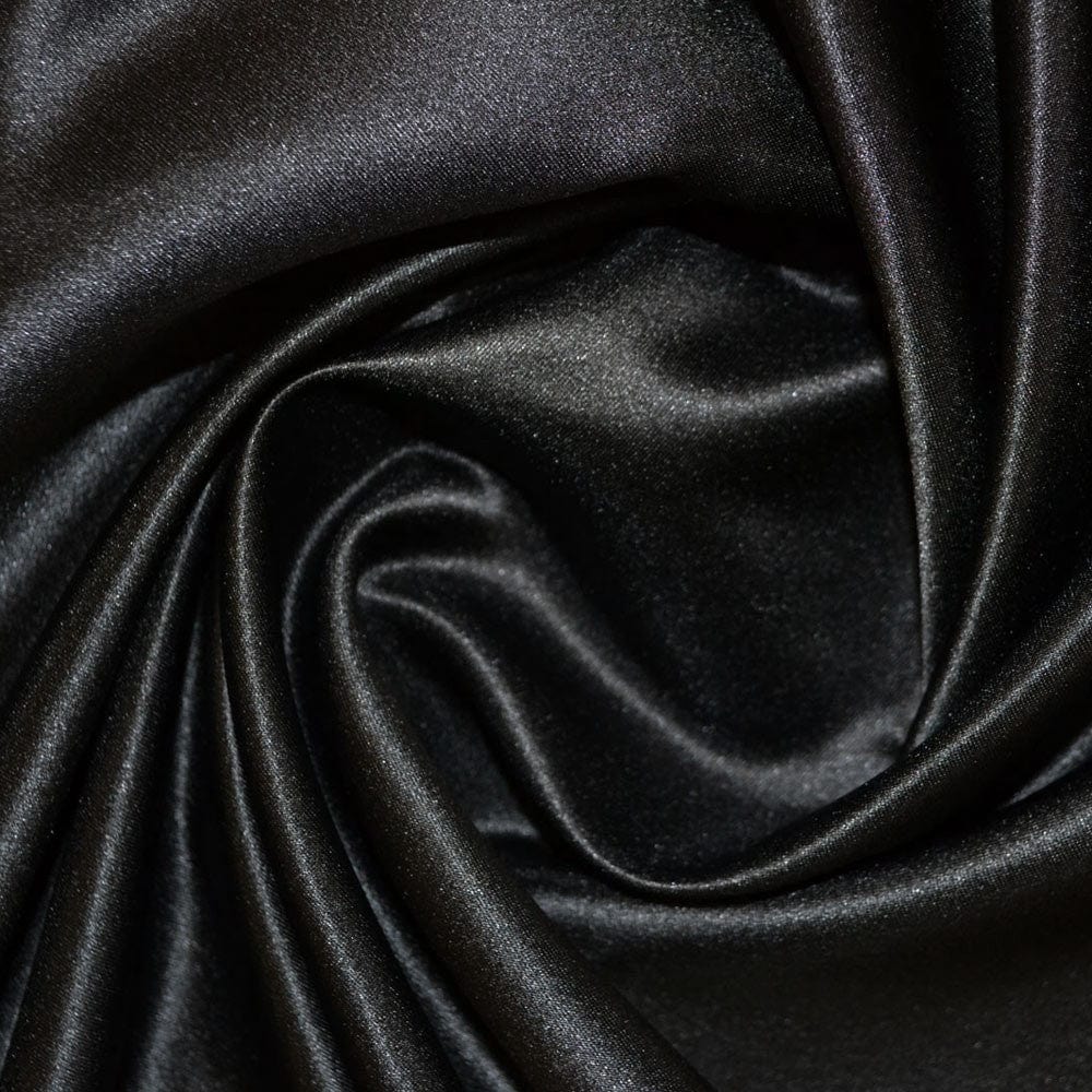 SATIN Dress Fabrics black Duchess Satin Fabric 150cm (4354051440729)