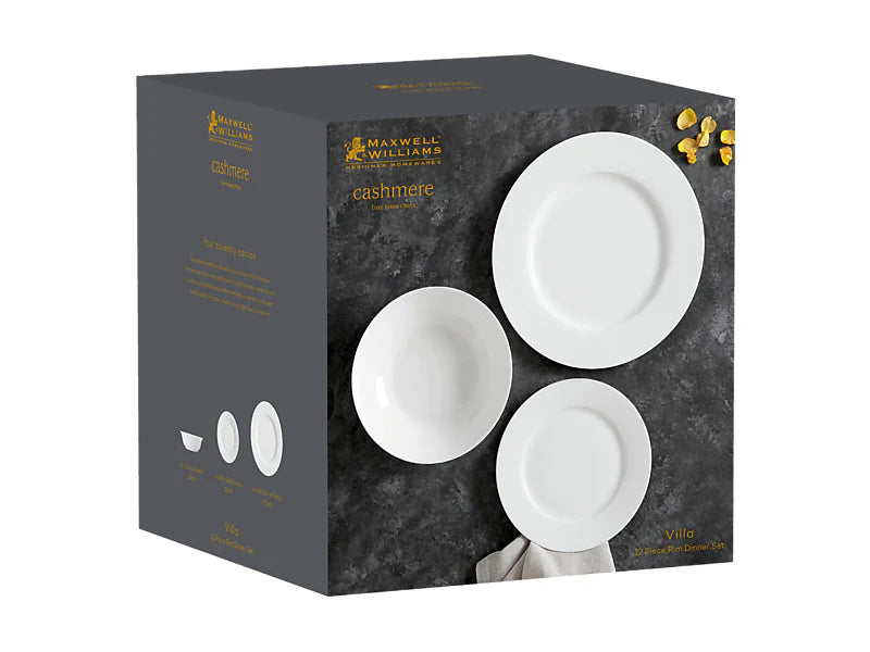 Maxwell & Williams Cashmere Villa Rim Dinner Set 12 Piece BC188277