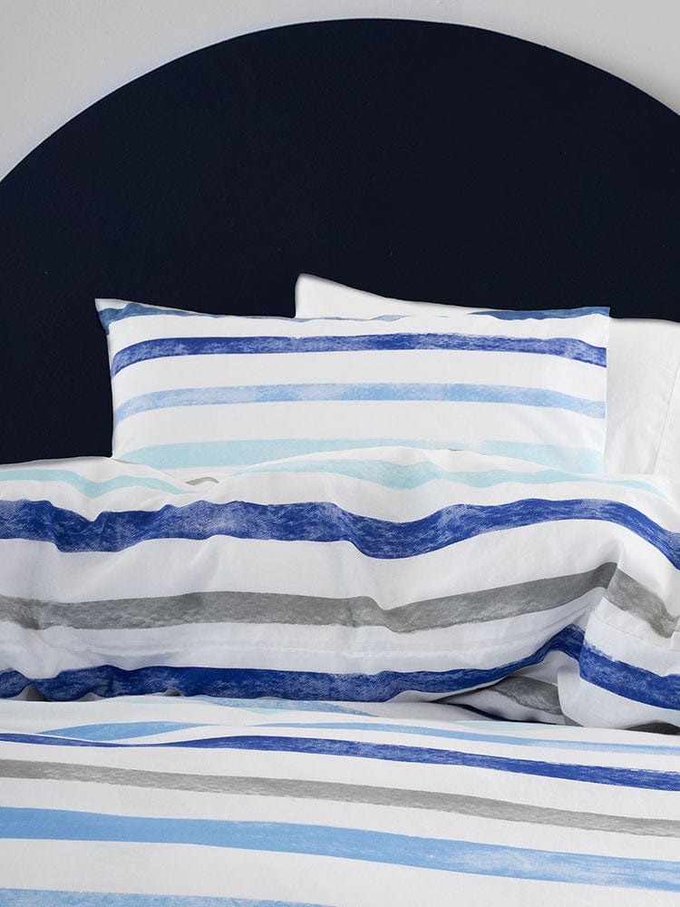 Linen House Duvet Cover Single Linen House Painter Blue Duvet Cover Set (4689410555993)