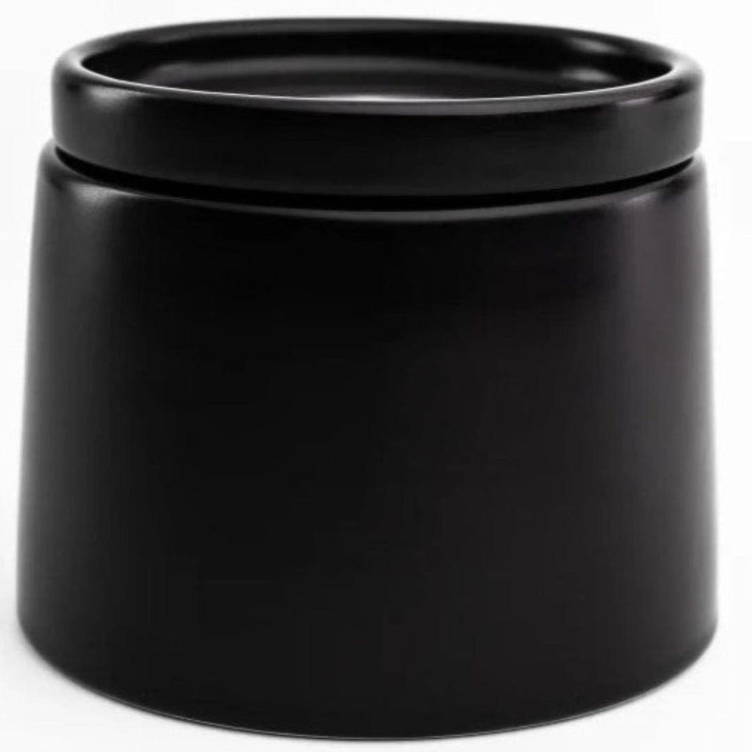 Jan BOWL Jan Flat Stackable Sugar Pot Semi Matt Black JH-000072 (7135023792217)
