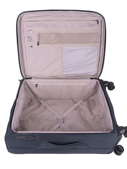 Cellini Microlite S Medium 4 Wheel Trolley Case-Midnight Blue 799646