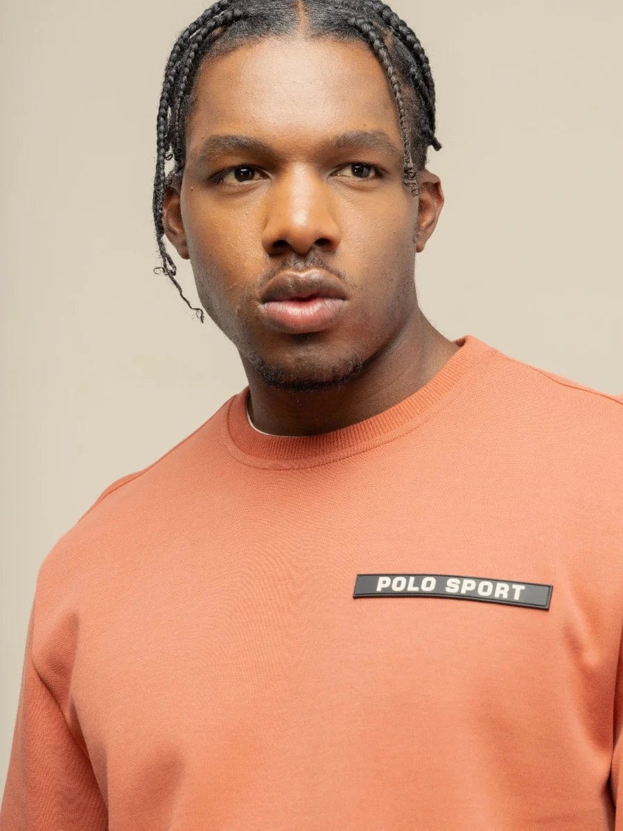 MHC World Polo Sport Long Sleeve Tech Fleece Sweater Top Orange (7683779526745)