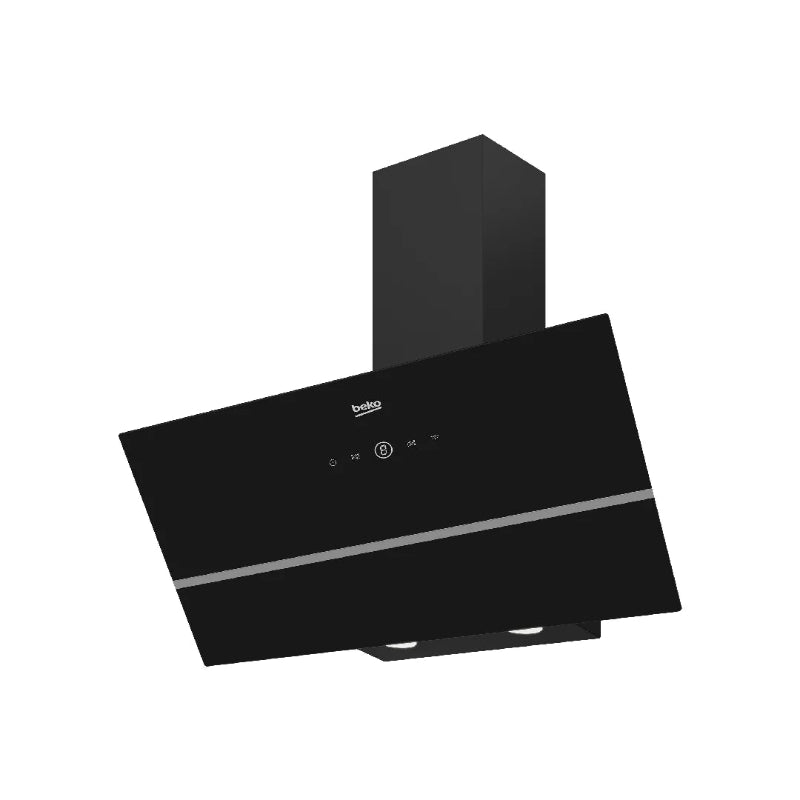 BEKO BCH900B 90CM INCLINED HOOD BLACK GLASS.