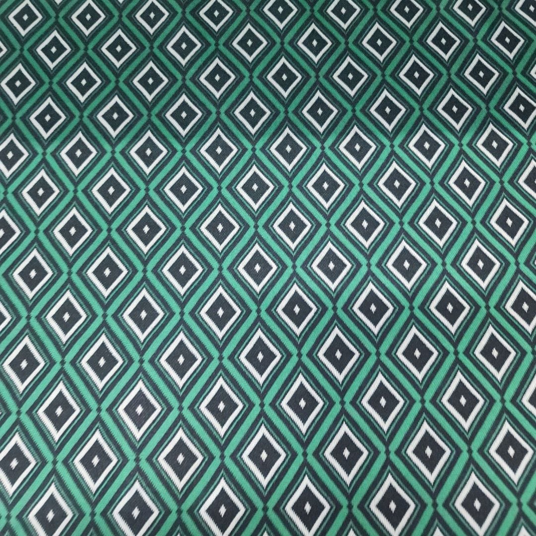 PRINTED STRETCH FABRIC Dress Fabrics Poly Spandex Jacquard Fabric Green 140cm (7292609462361)