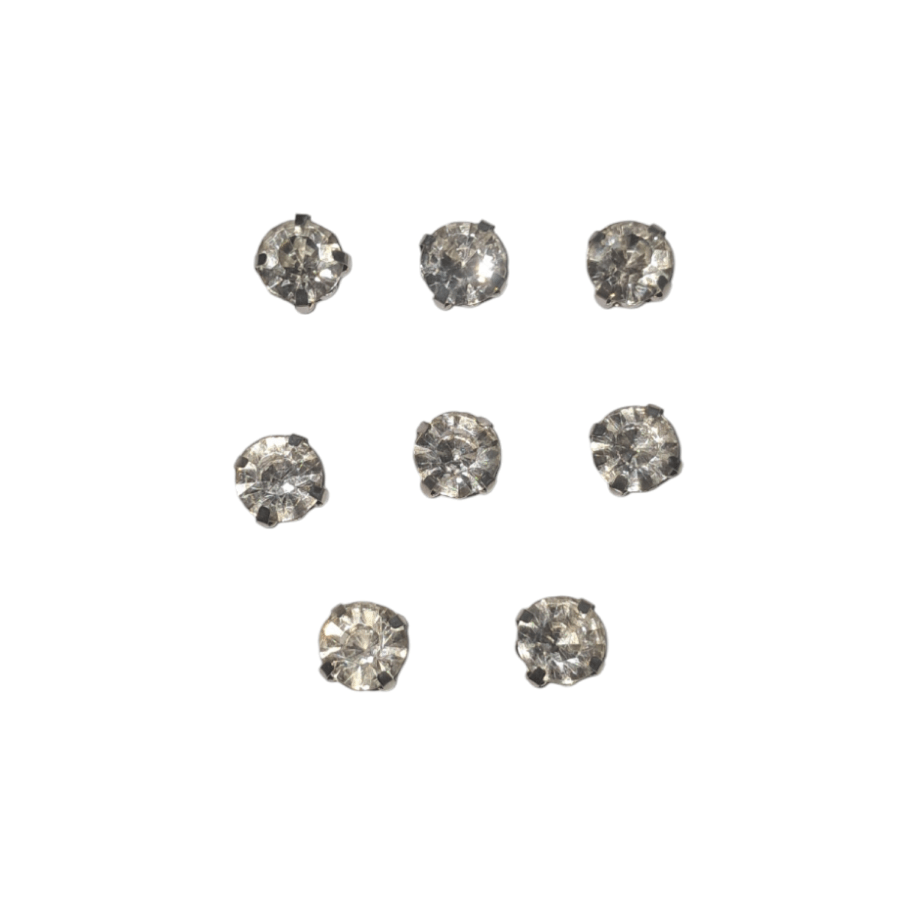 Diamante Habby 8mm Loose Diamante Silver (7818218537049)