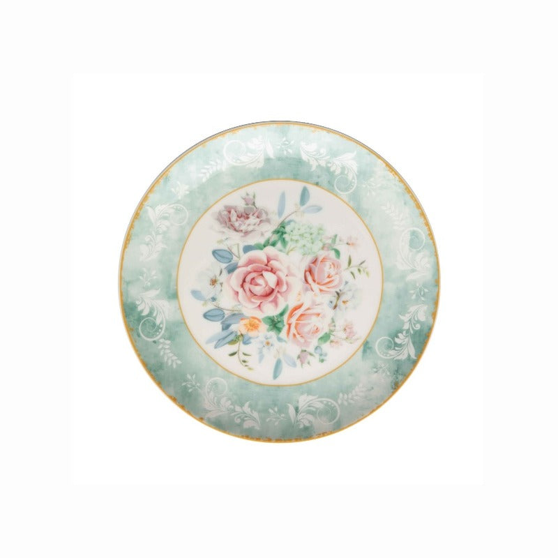 Jenna Clifford Side Plate Jenna Clifford Green Floral 21cm Side Plate Set of 4 (2061851492441)