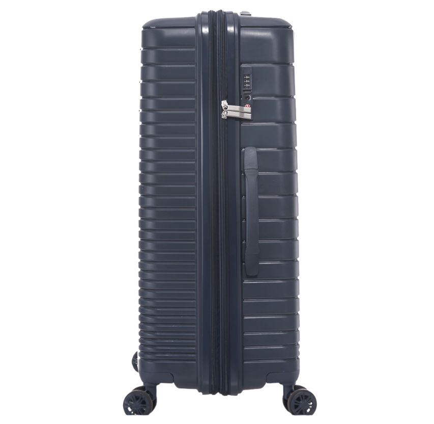 Travelmate Suitcase Travel Mate 55cm Hard Shell Zipper 8 Wheel Xbag Cabin Trolley TSA L-343 C - Navy (7759275524185)