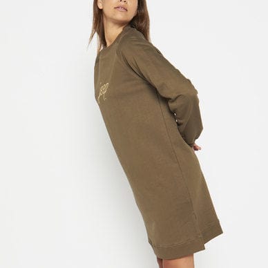 Jeep Dress Jeep Longer Length Crew Neck Dress Olive (7631011151961)