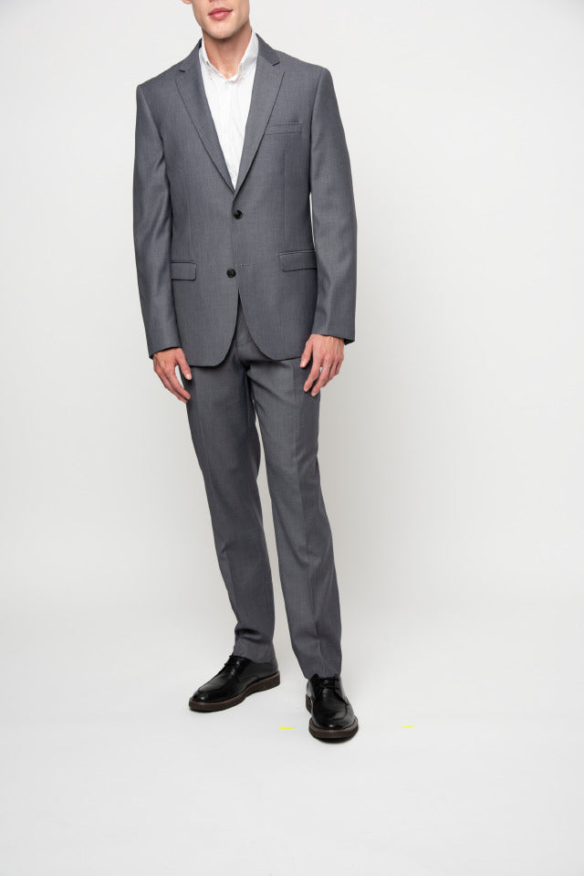 Polo Men's Custom Fit Suit Shark Skin