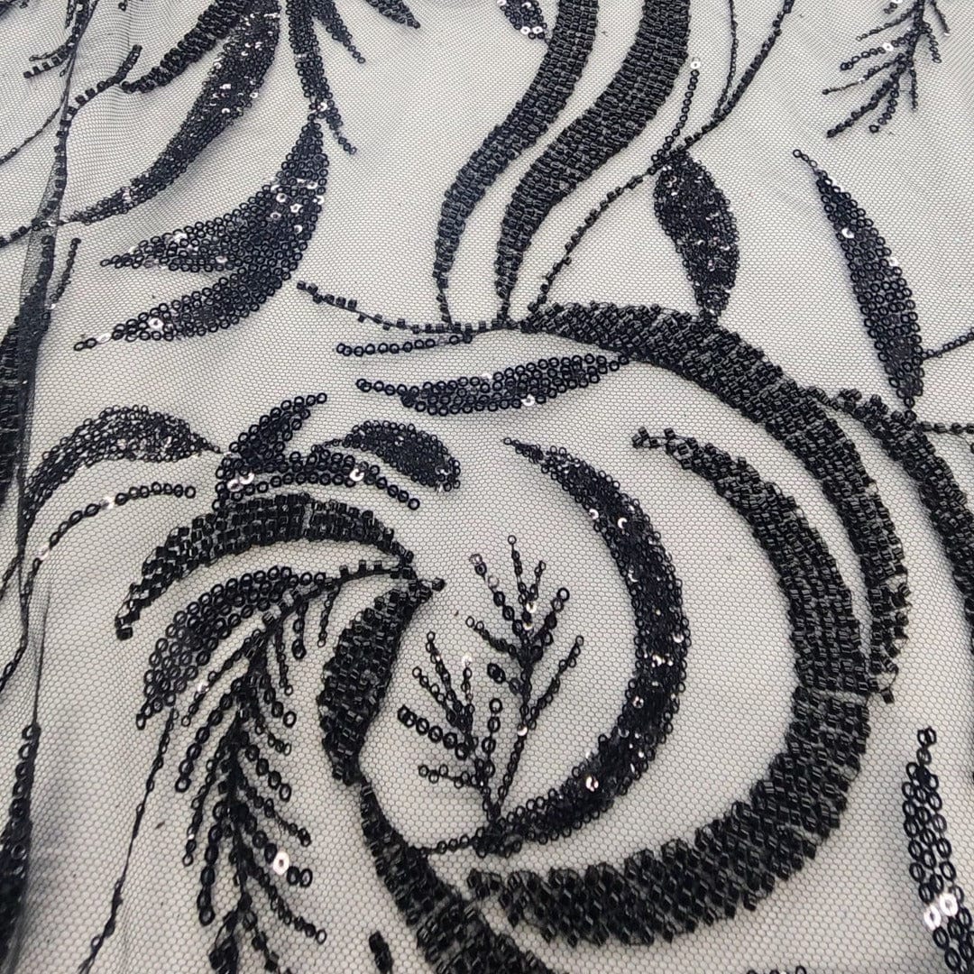 BEADED LACE Dress Fabrics Beaded Bridal Lace Fabric 130cm (7526727680089)