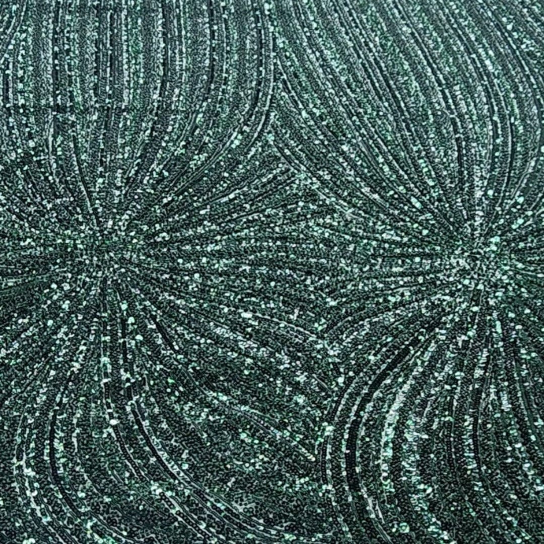 BEADED LACE Dress Fabrics Hunters Green Beaded Bridal Lace Fabric 130cm (7526727614553)