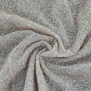 BEADED LACE Dress Fabrics Nude Mesh With Glitter Stones 5014 (7681934000217)