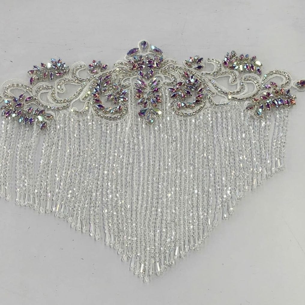 Beaded Patch With Fringing