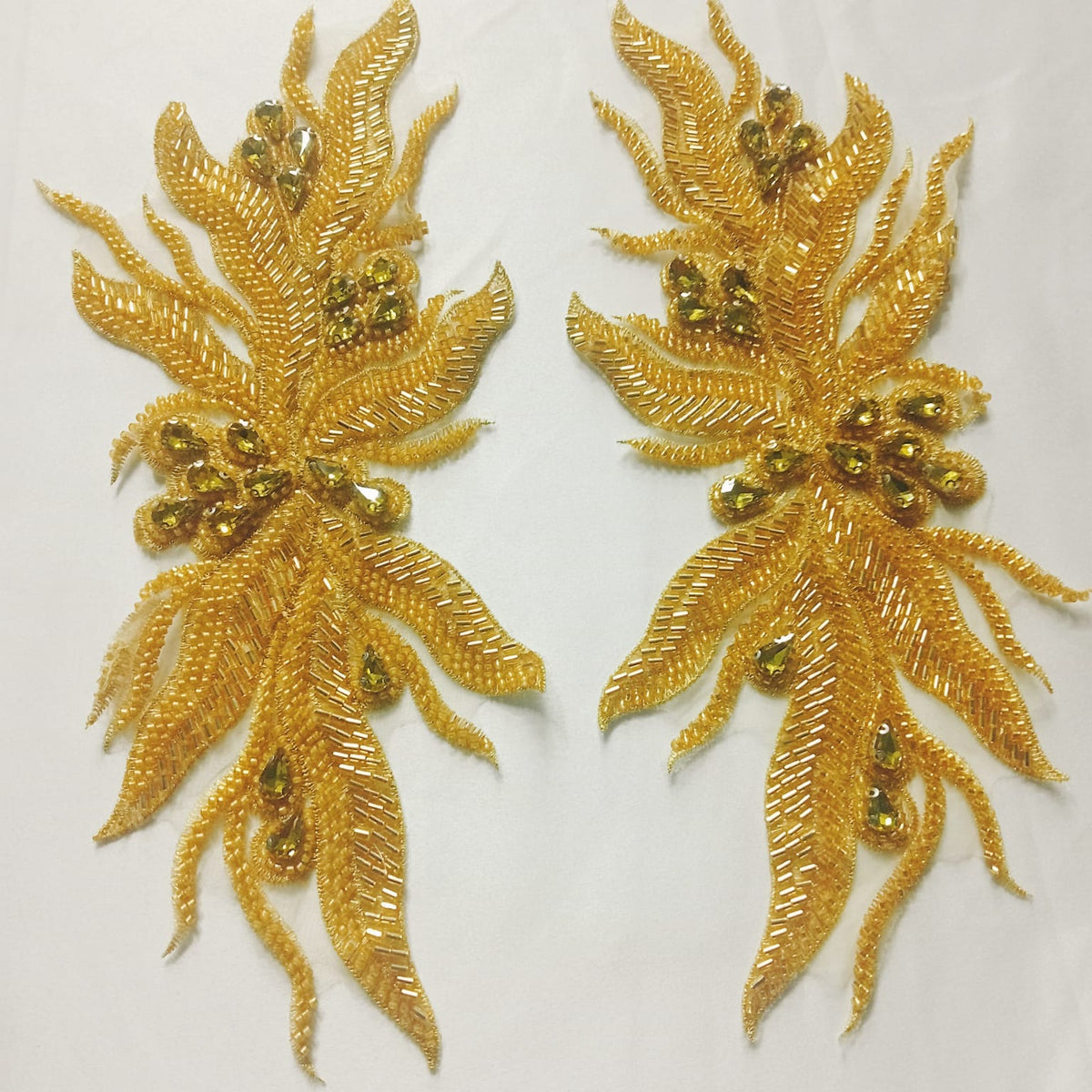 BEADED PATCHES HABBY Gold Patches XDH-3923 (7772316696665)