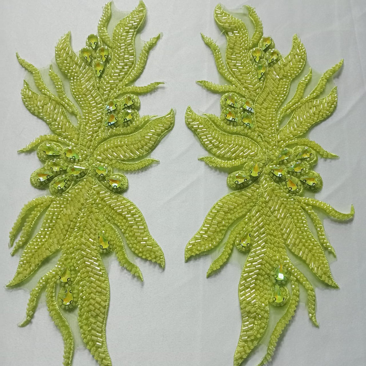 BEADED PATCHES HABBY Lime Patches XDH-3923 (7772316696665)
