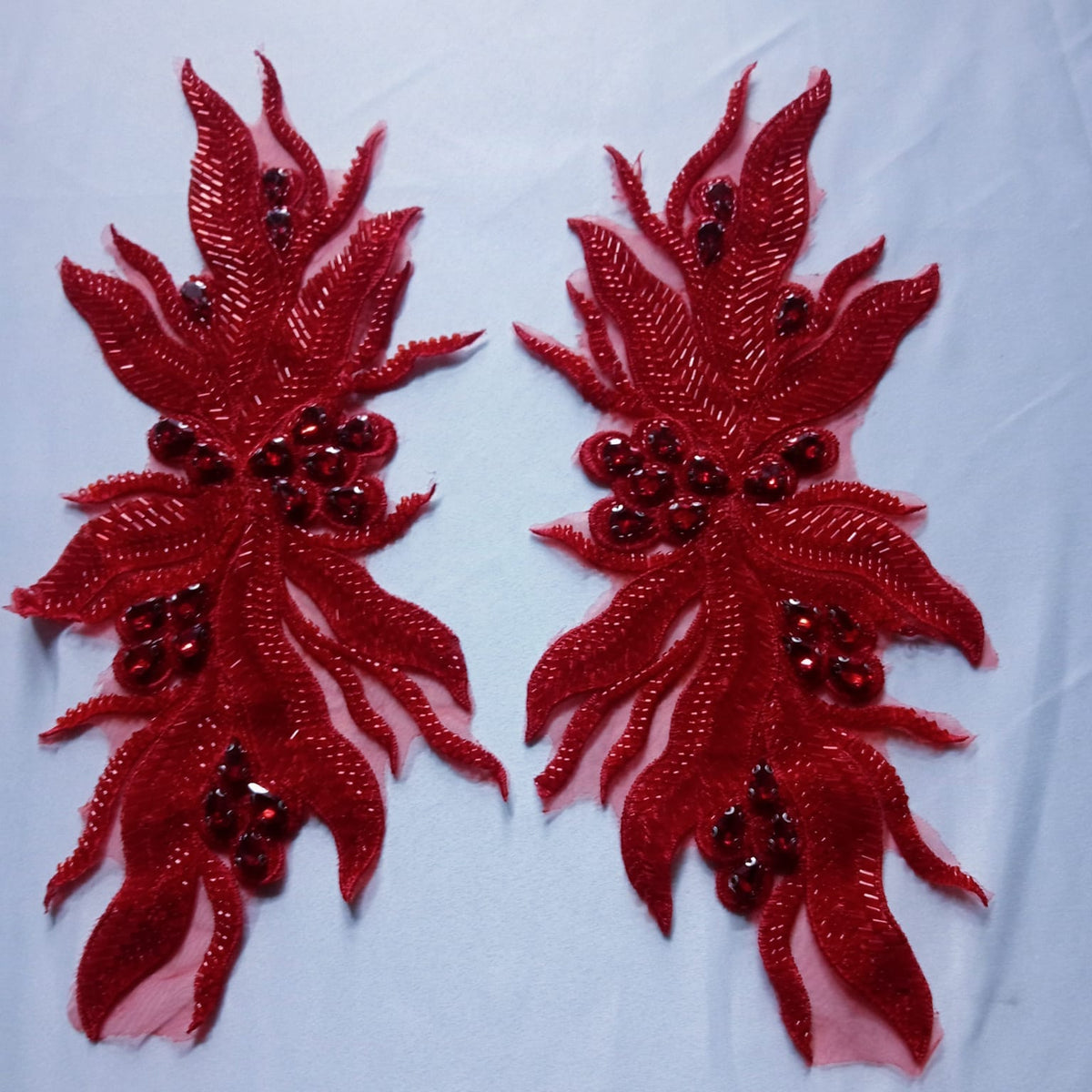 BEADED PATCHES HABBY Red Patches XDH-3923 (7772316696665)
