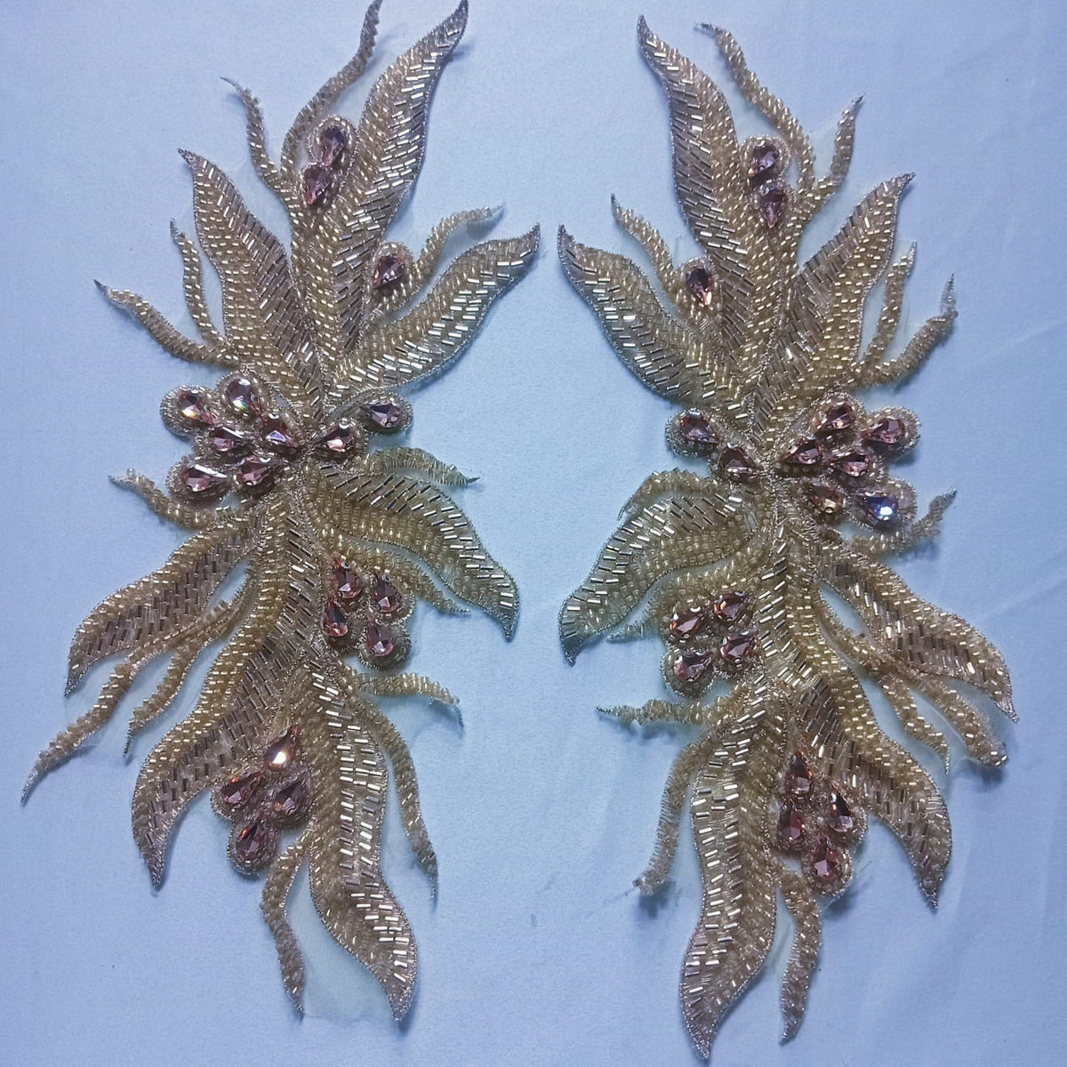 BEADED PATCHES HABBY Rose Gold Patches XDH-3923 (7772316696665)