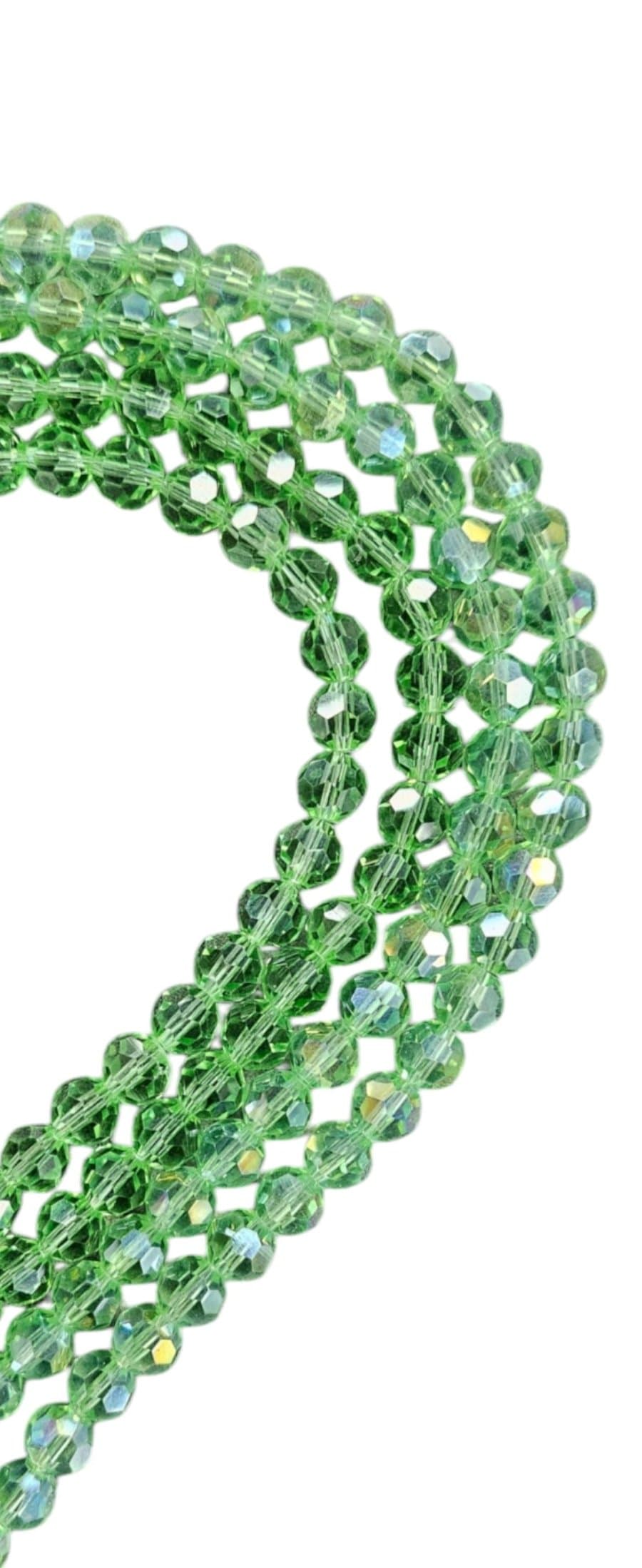 BEADS Habby Green AB/Full String Crystal Glass Bead (7819282088025)