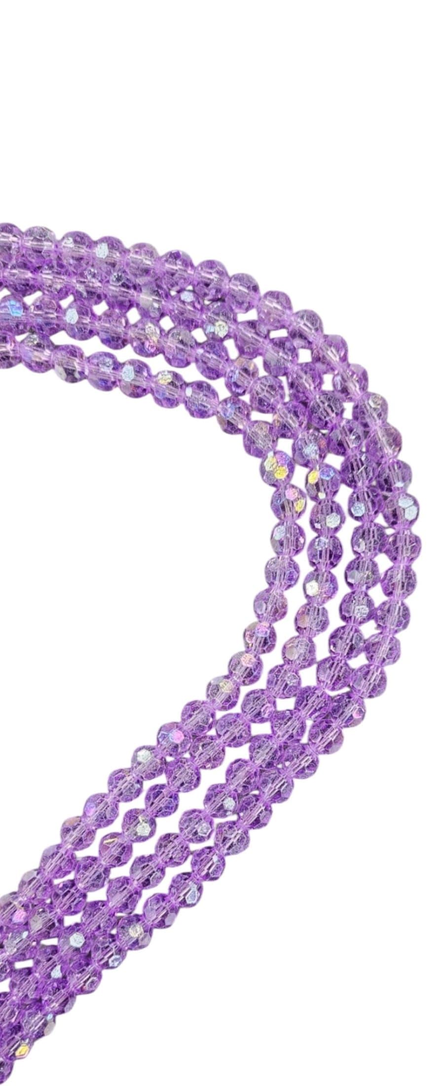 BEADS Habby Lilac AB/Full String Crystal Glass Bead