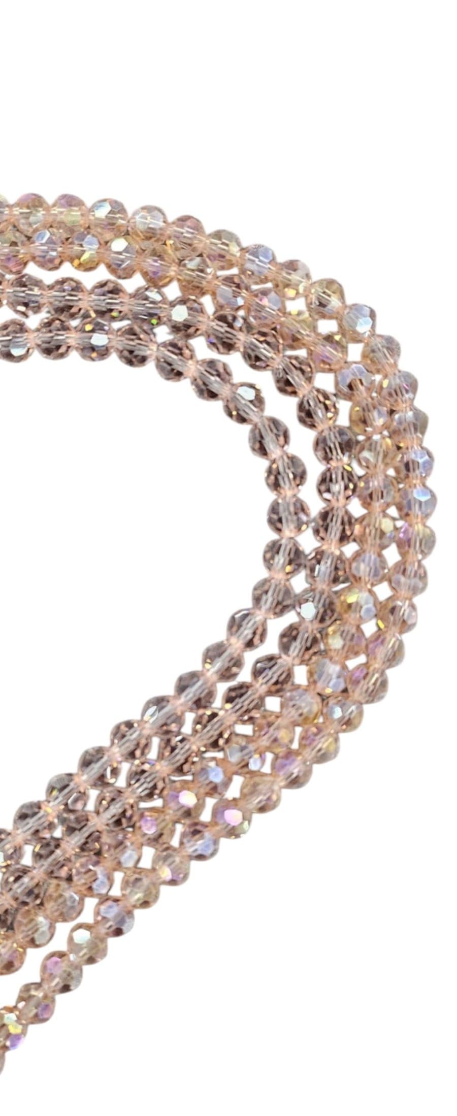 BEADS Habby Peach AB/Full String Crystal Glass Bead (7819277402201)
