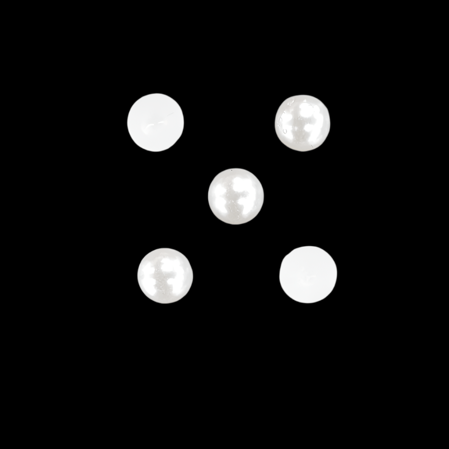 BEADS Habby White 10mm Half Cut Beads