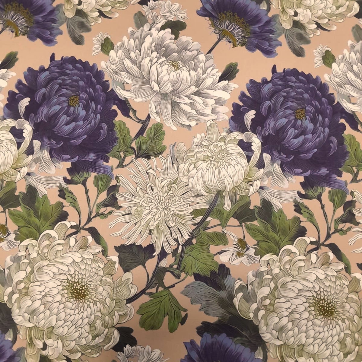 Fabric Printed Mini Matt Peonies 140 cm.