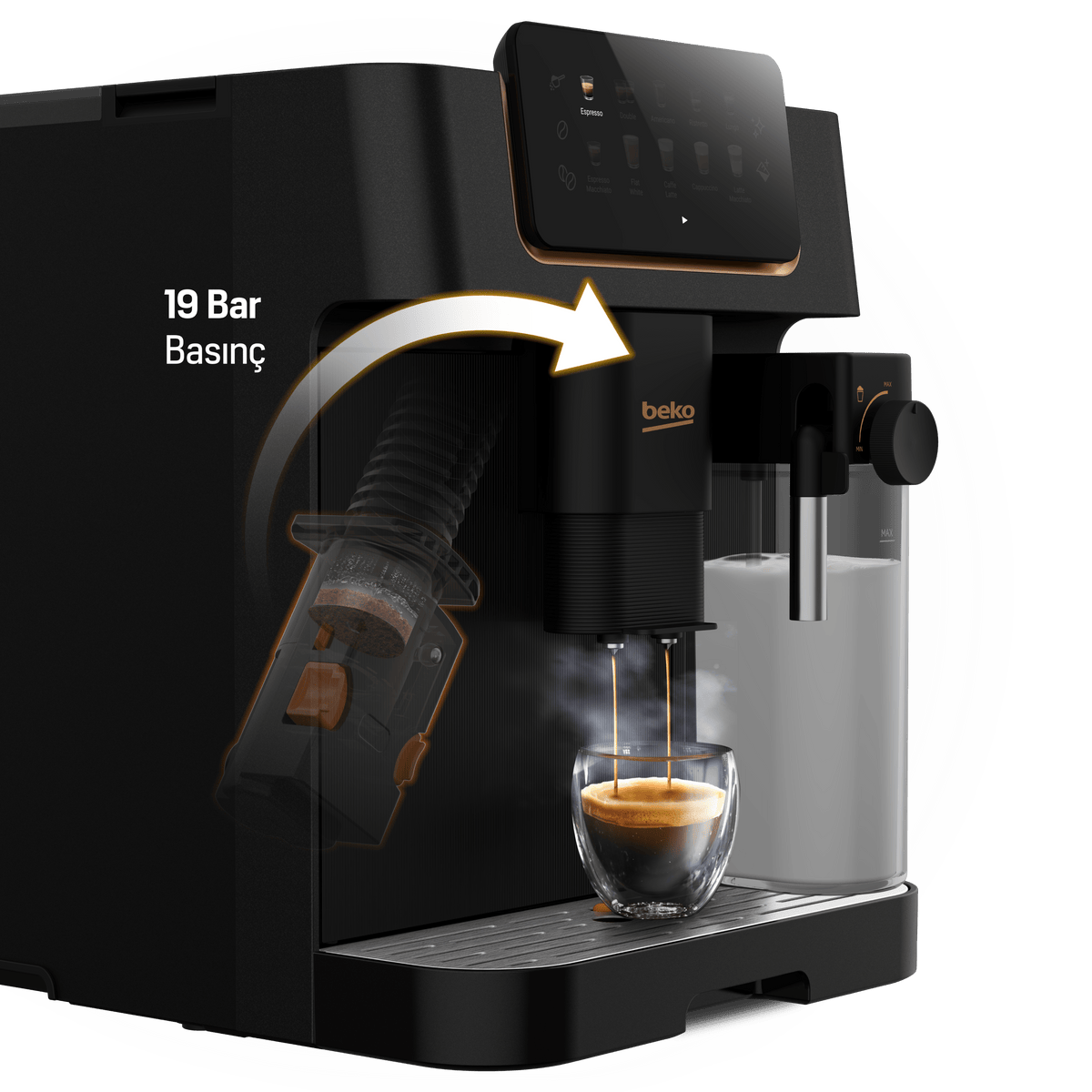 Beko COFFEE MACHINE Beko Caffee Experto Espresso Machine (19 Bar) CEG7404C (7903498043481)