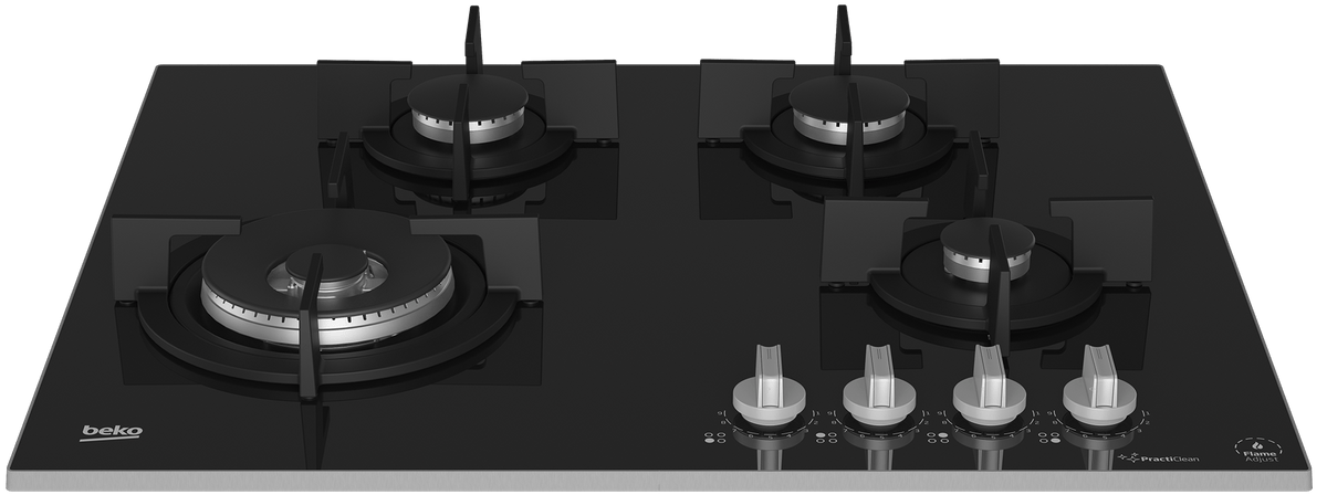 Beko Gas Hob Beko 65cm Black Gas on Glass Hob MACM11B (7203700637785)