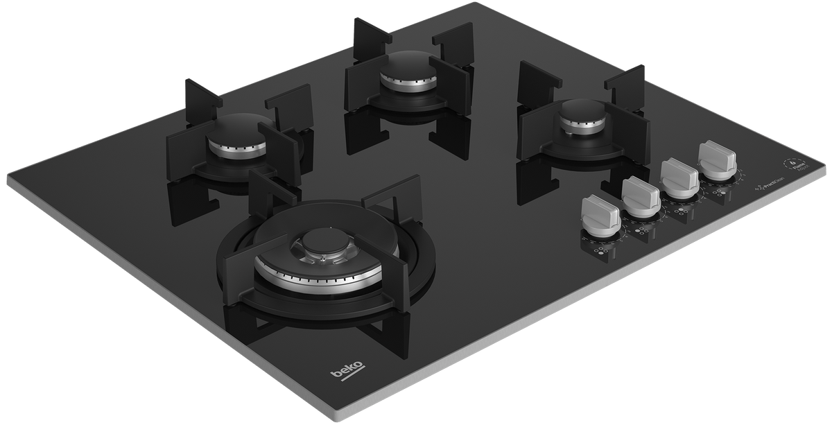 Beko Gas Hob Beko 65cm Black Gas on Glass Hob MACM11B (7203700637785)