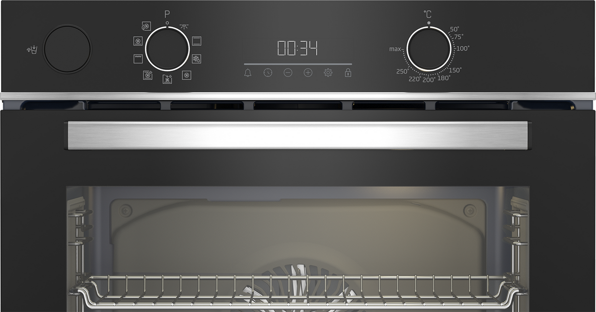 Beko Oven Beko 60cm Black Built-In Steam Assist Oven BBIS13300XMSE