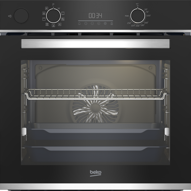 Beko Oven Beko 60cm Black Built-In Steam Assist Oven BBIS13300XMSE