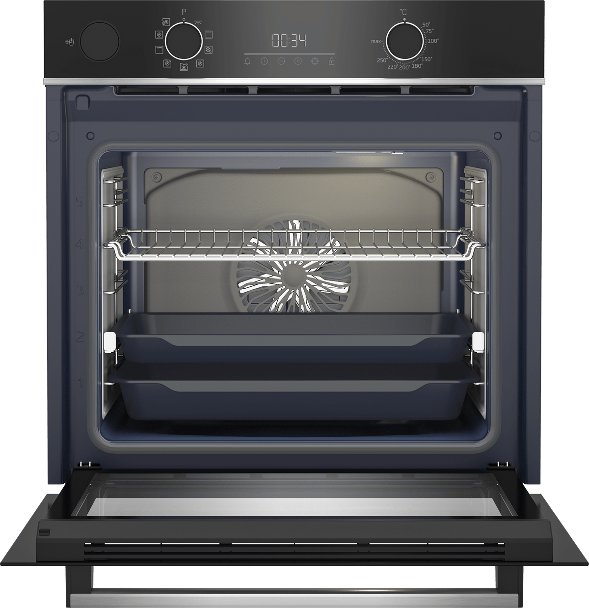 Beko Oven Beko 60cm Built-In Steam Assist Oven Black BBIS13300XMSE (7765396684889)