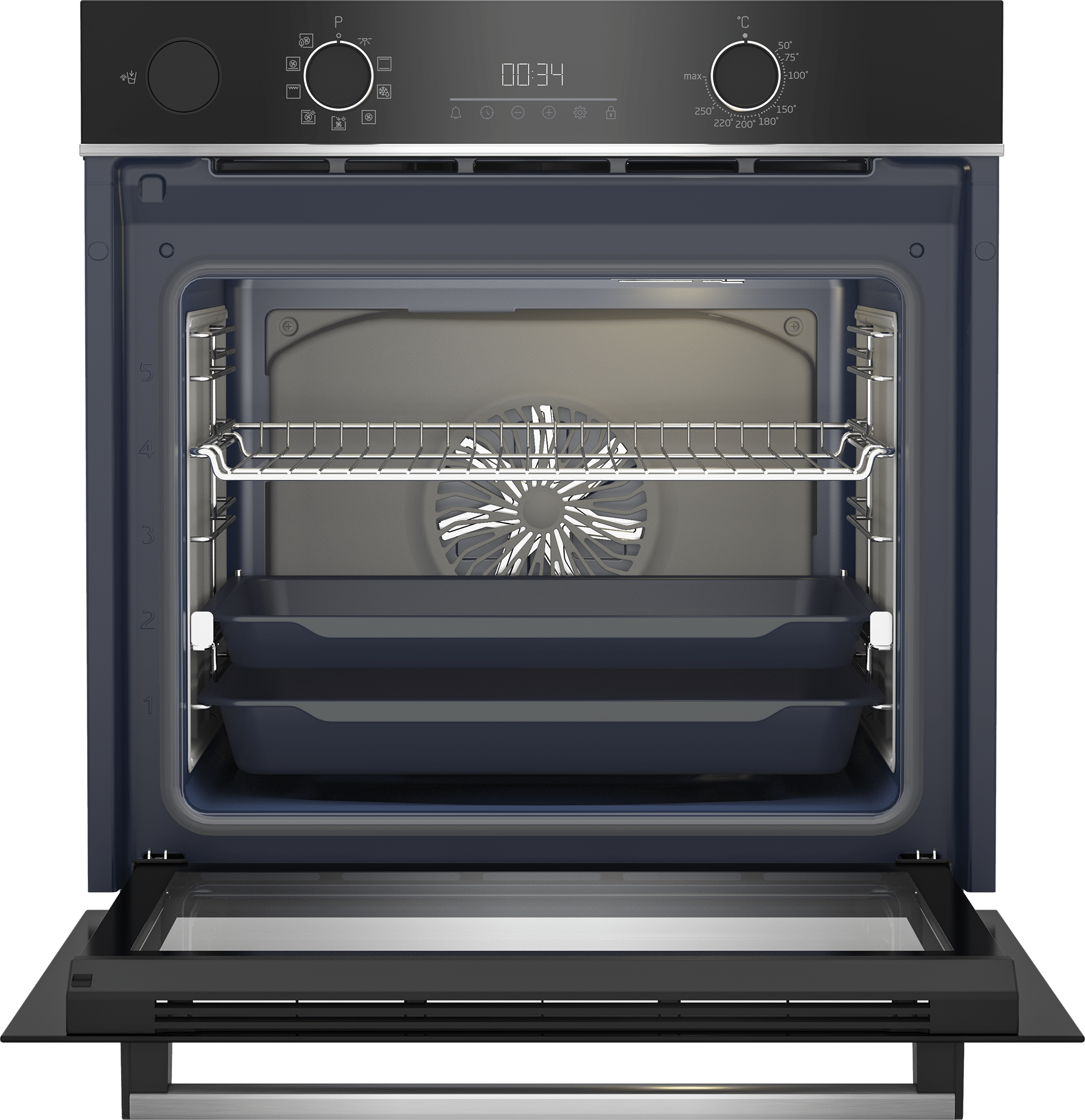 Beko Oven Beko 60cm Built-In Steam Assist Oven Black BBIS13300XMSE (7765396684889)