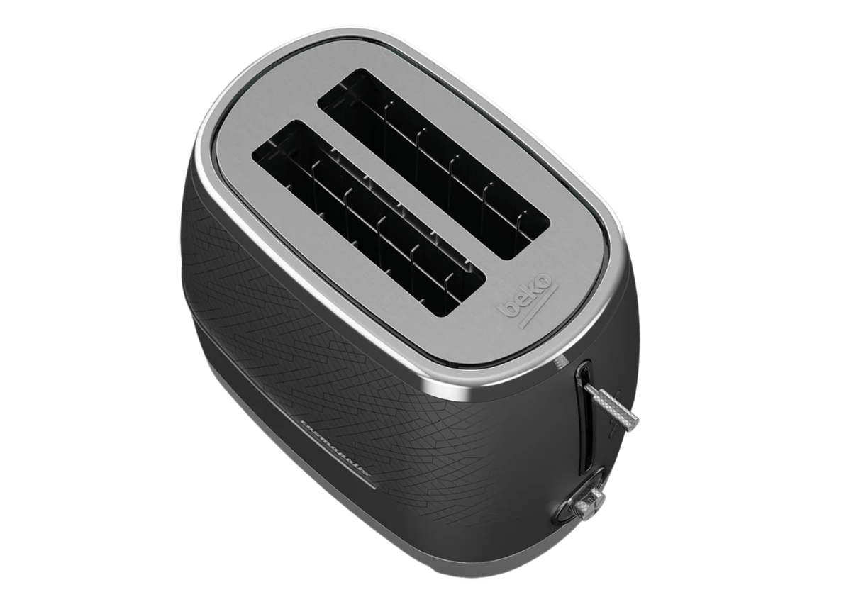 Beko Toaster Beko Cosmopolis 2 Slice Toaster Black/Chrome TAM8202B (7825015504985)
