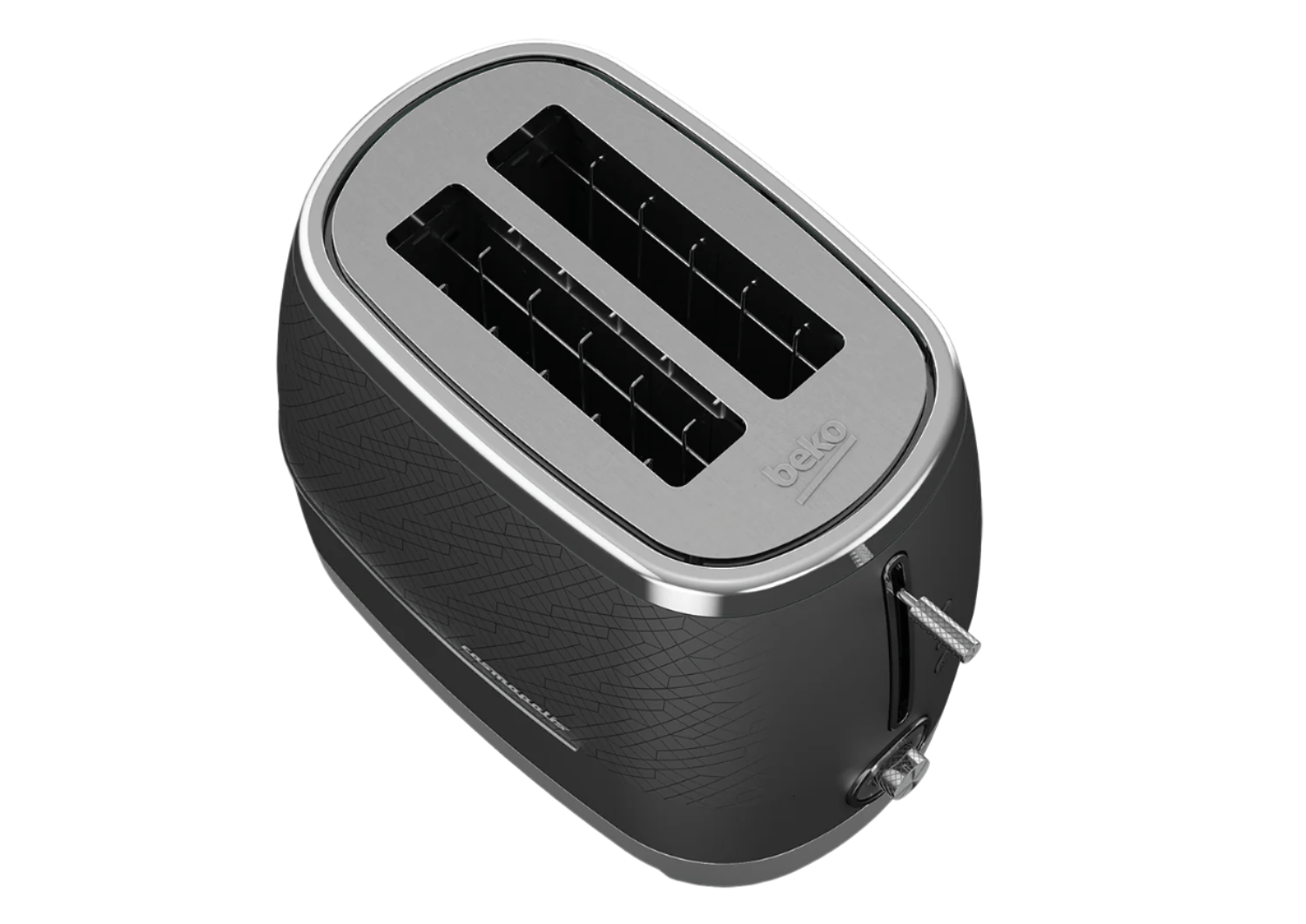 Beko Toaster Beko Cosmopolis 2 Slice Toaster Black/Chrome TAM8202B (7825015504985)