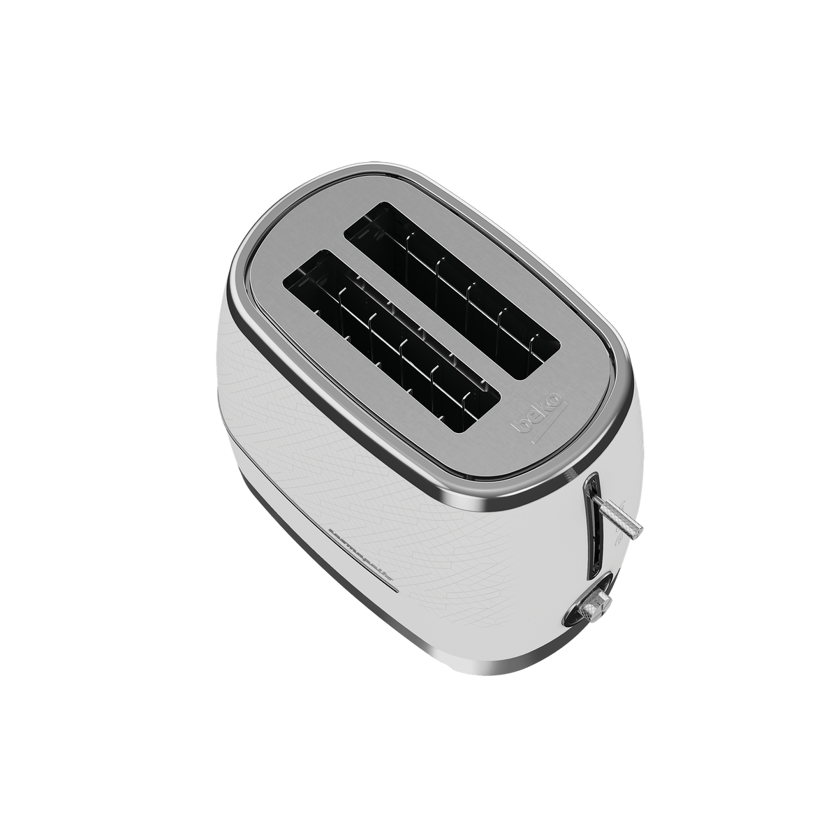 Beko Toaster Beko Cosmopolis 2 Slice Toaster Off White/Chrome TAM8202CR (7825016389721)