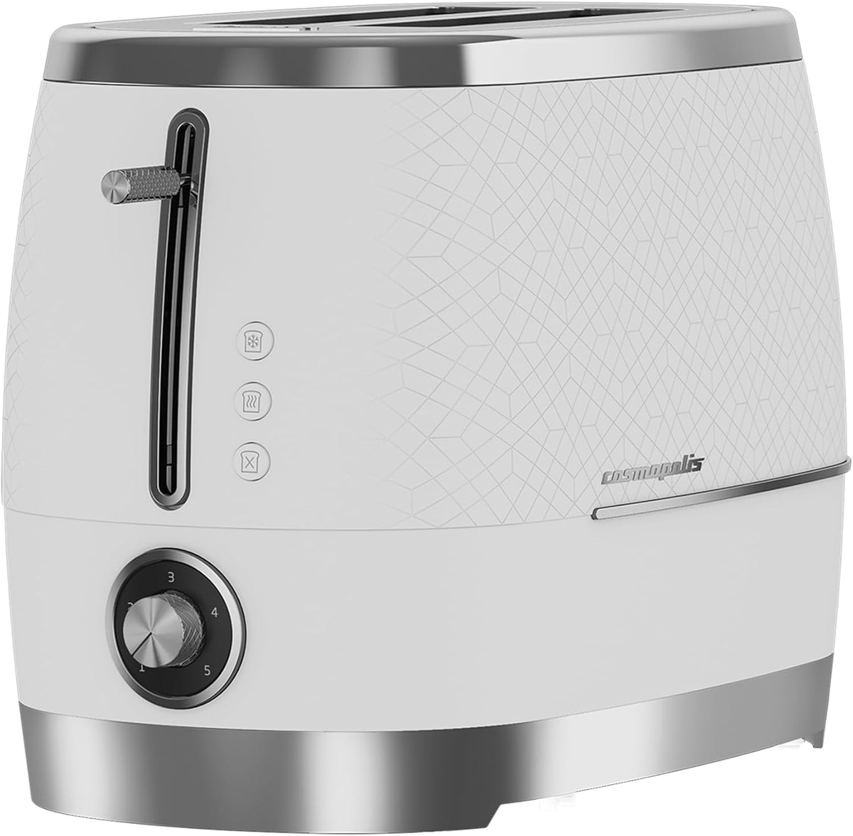 Beko Toaster Beko Cosmopolis 2 Slice Toaster Off White/Chrome TAM8202CR (7825016389721)