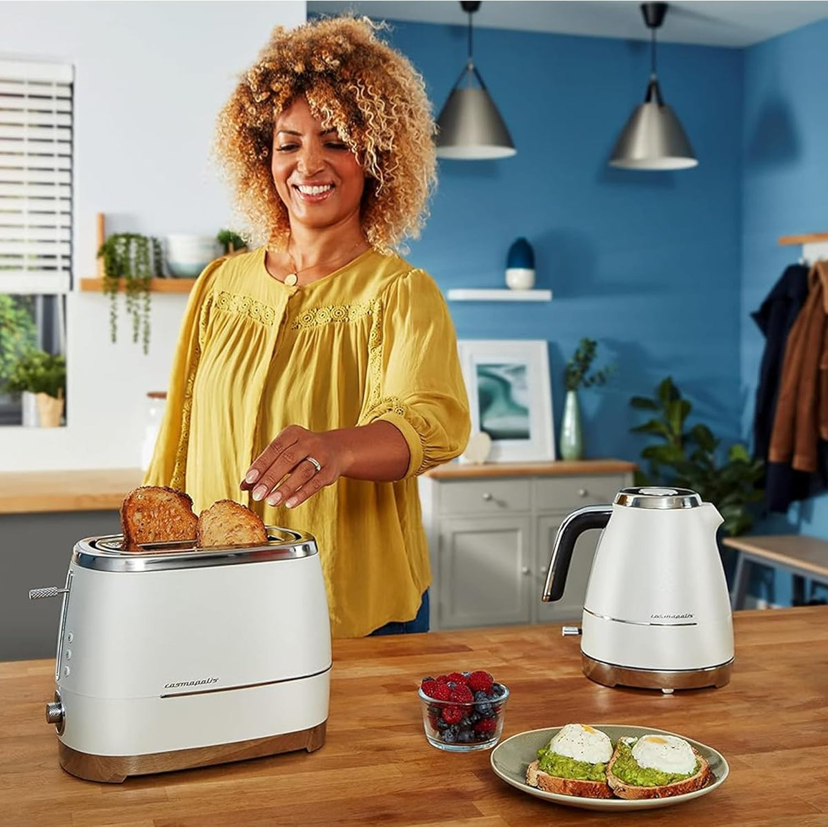 Beko Toaster Beko Cosmopolis 2 Slice Toaster Off White/Chrome TAM8202CR (7825016389721)