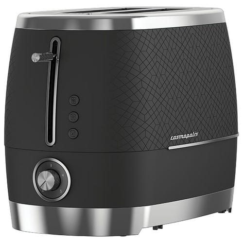 Beko TOASTER & KETTLE Beko Cosmopolis Dome Kettle & 2 Slice Toaster Set Black/Chrome (7825017897049)