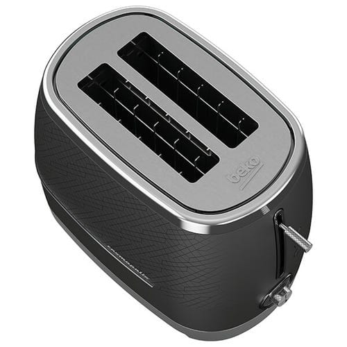 Beko TOASTER & KETTLE Beko Cosmopolis Dome Kettle & 2 Slice Toaster Set Black/Chrome (7825017897049)