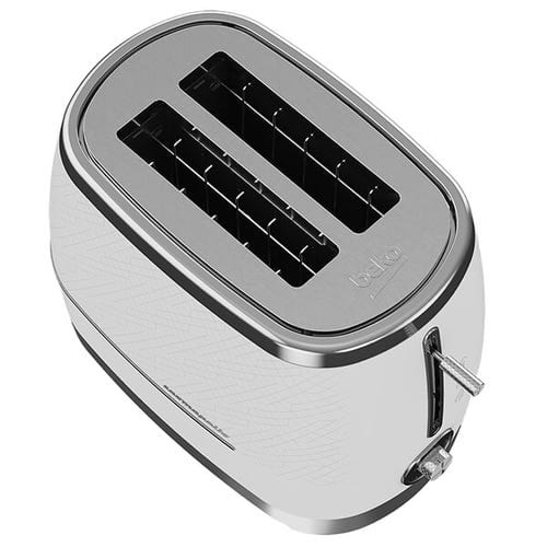 Beko TOASTER & KETTLE Beko Cosmopolis Dome Kettle & 2 Slice Toaster Set Off White/Chrome (7823396831321)