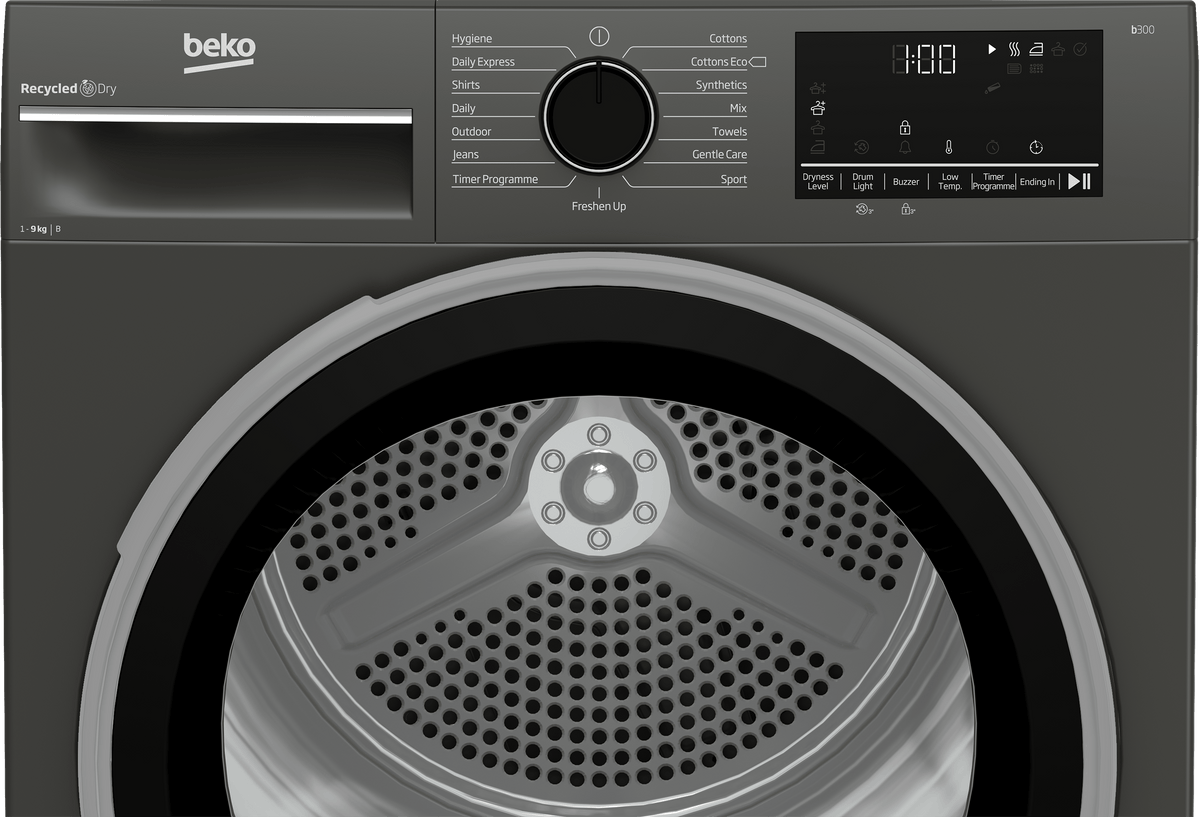 BEKO Tumble dryer Beko 9kg Manhattan Grey Condensor Dryer – B3T43113W (7513474203737)