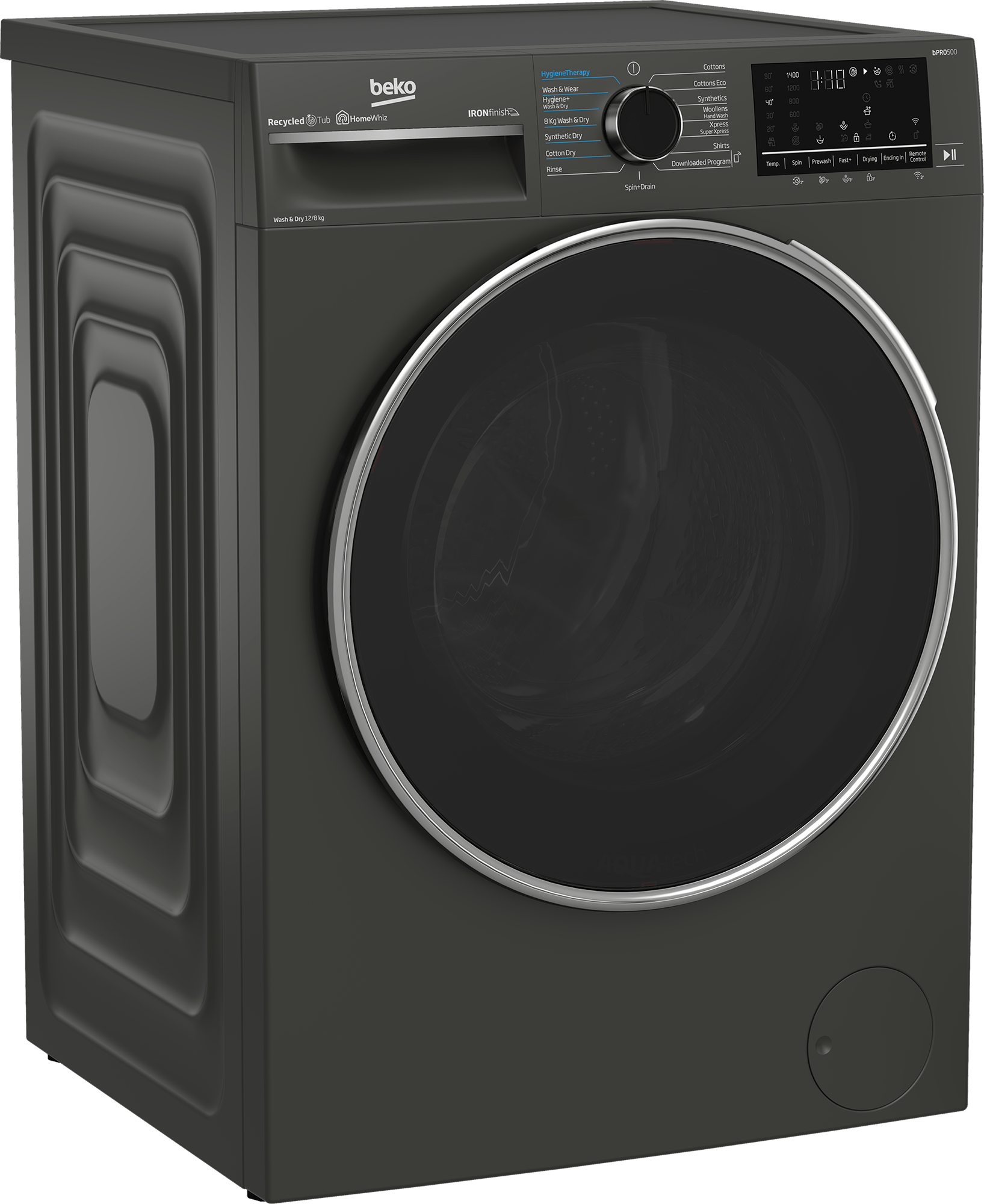 Beko washer dryer combo Beko 12/8kg Manhattan Grey Washer Dryer BWD201