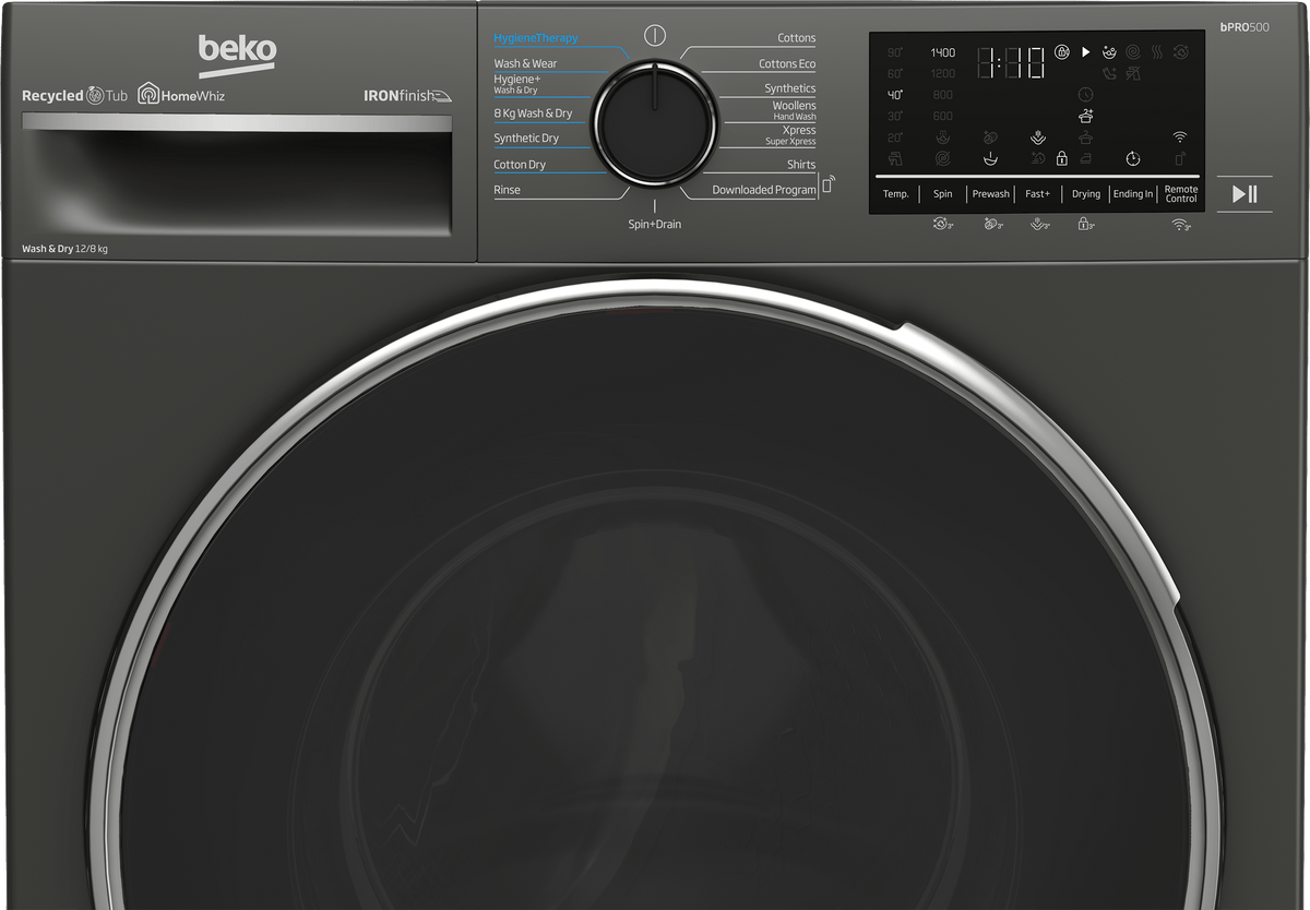 Beko washer dryer combo Beko 12/8kg Manhattan Grey Washer Dryer BWD201
