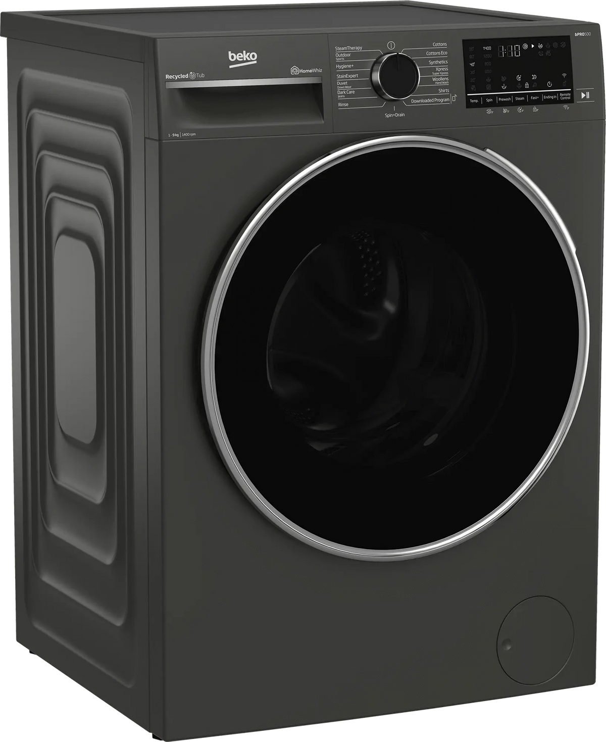 BEKO Washing Machine Beko 9kg Metallic Front Loader Washing Machine BAW204