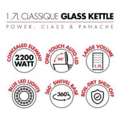 BENNETT READ KETTLE Bennett Read 1.7 L Classique Glass Kettle
