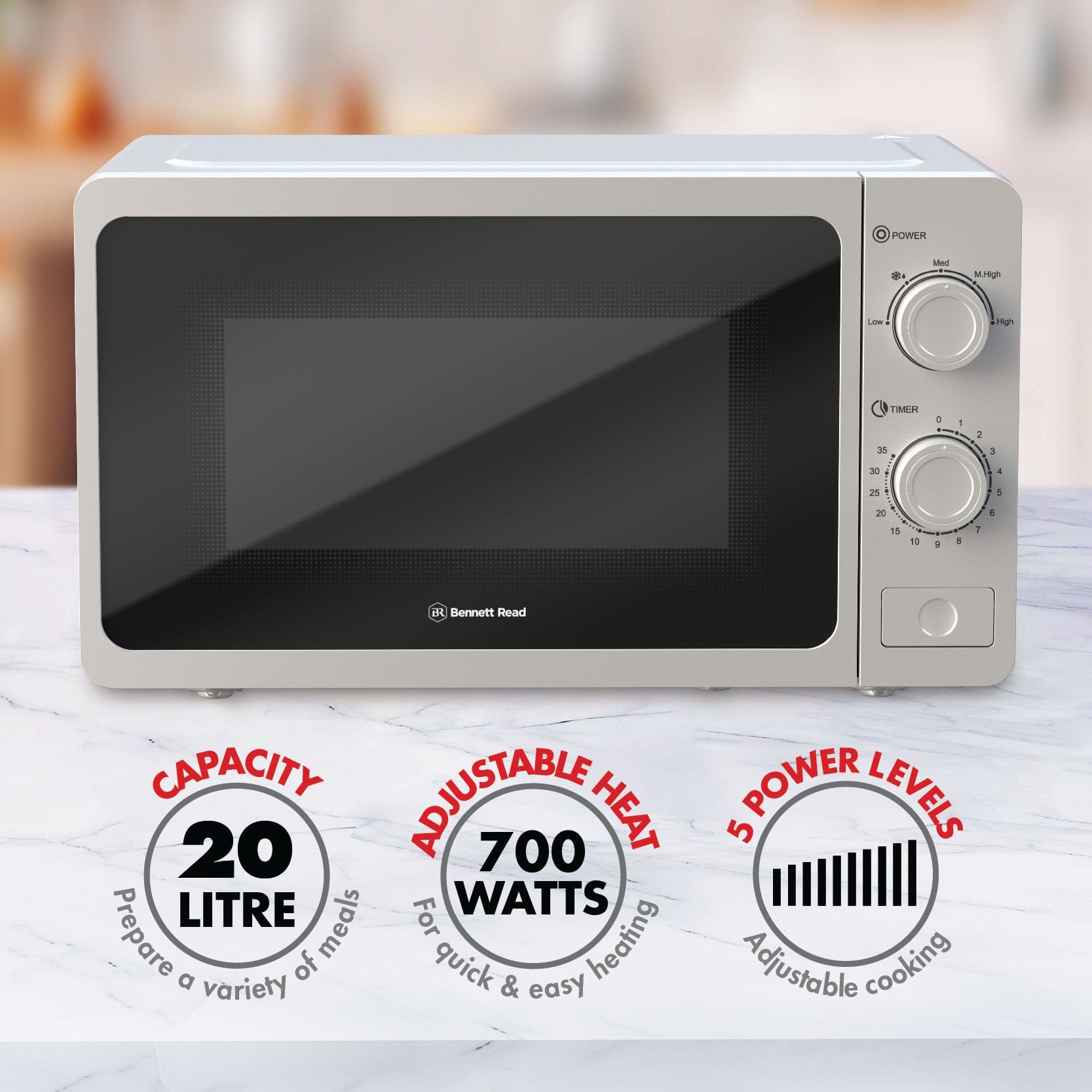 BENNETT READ Microwave Bennett Read 20L Microwave Black KMW113 (7501671694425)