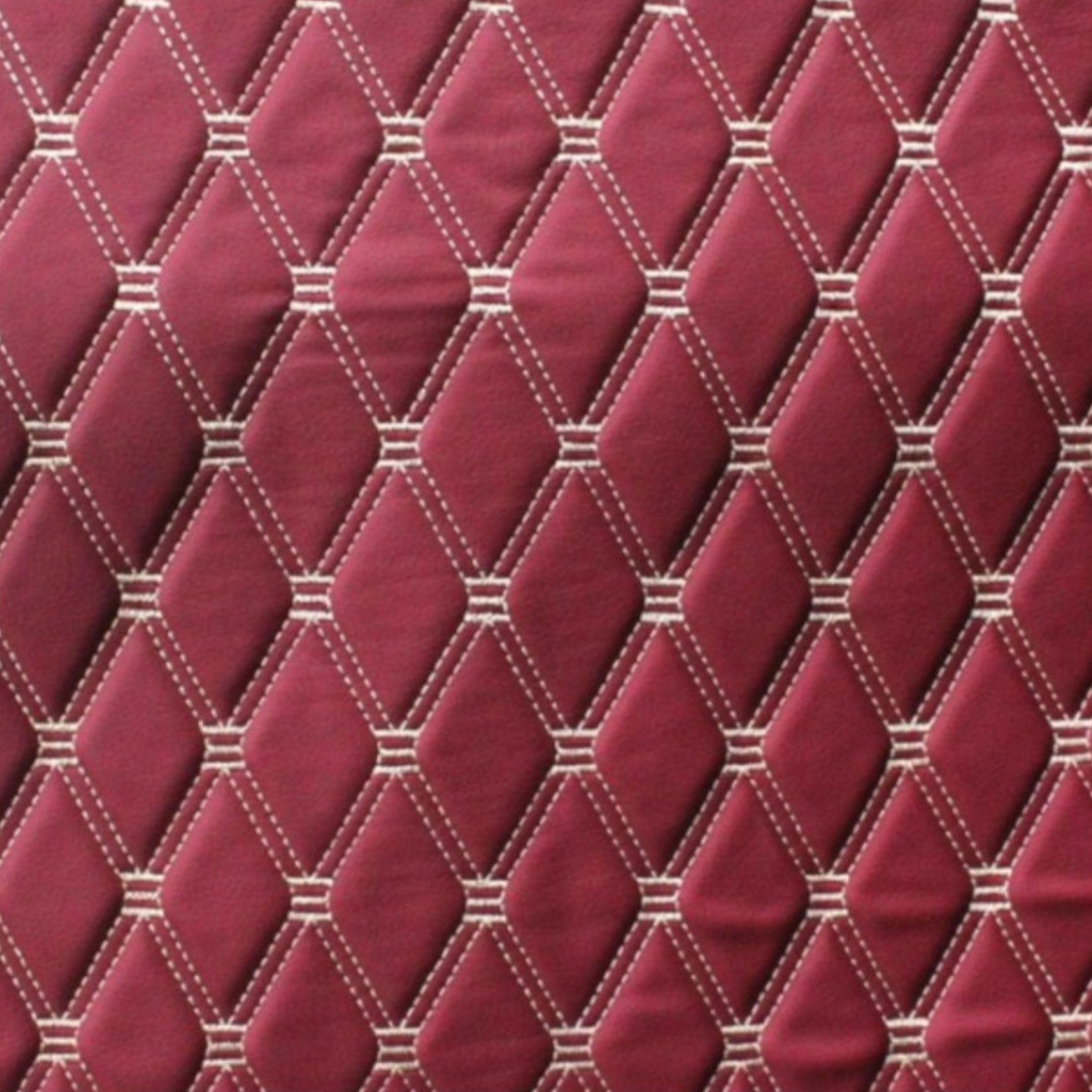 Bently Vinyl Car Fabric Maroon/Beige 140 cm