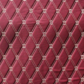 Bently Vinyl Car Fabric Maroon/Beige 140 cm