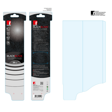 Bergner Knife Bergner Black Blade Stainless Steel Carving Knife BG-8775 (7751683997785)